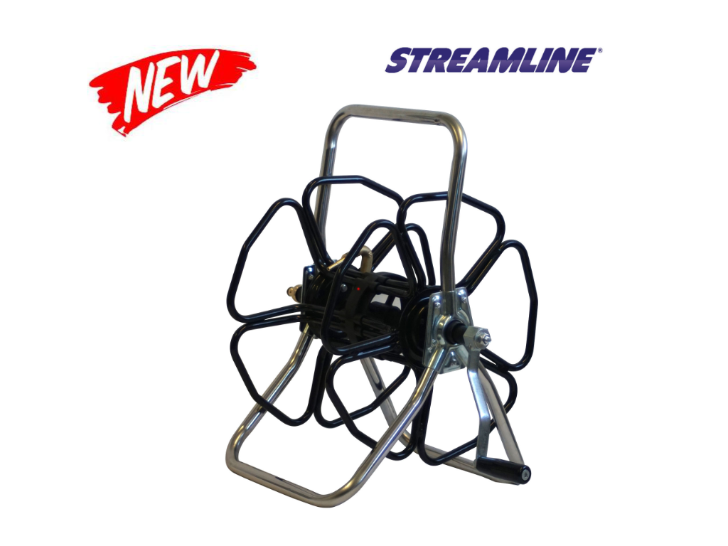 Streamline Metal Hose Reel Stainless Steel - Soap National Hose Reel